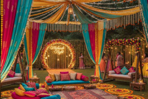 Mehendi Décor Ideas: Seating, Lighting & Colour Themes